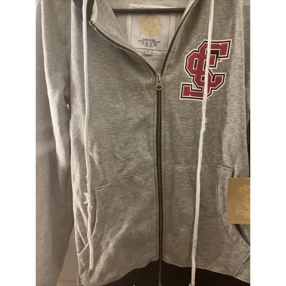 University Of South Carolina Women's Full Zip Hoodie Jacket Raglan Size M - Picture 7 of 15